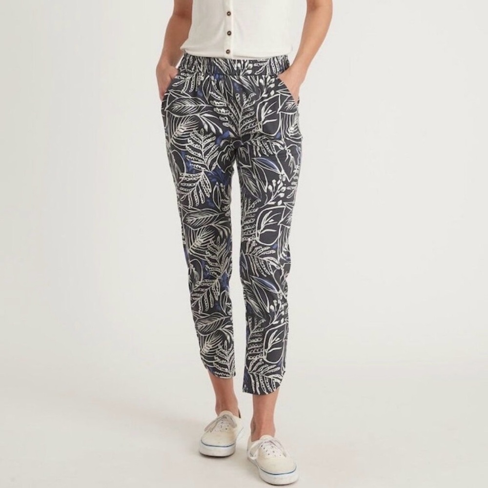 Marine Layer Pants Womens XS Allison Ankle Phantom Foliage Stretch Pull On Crop